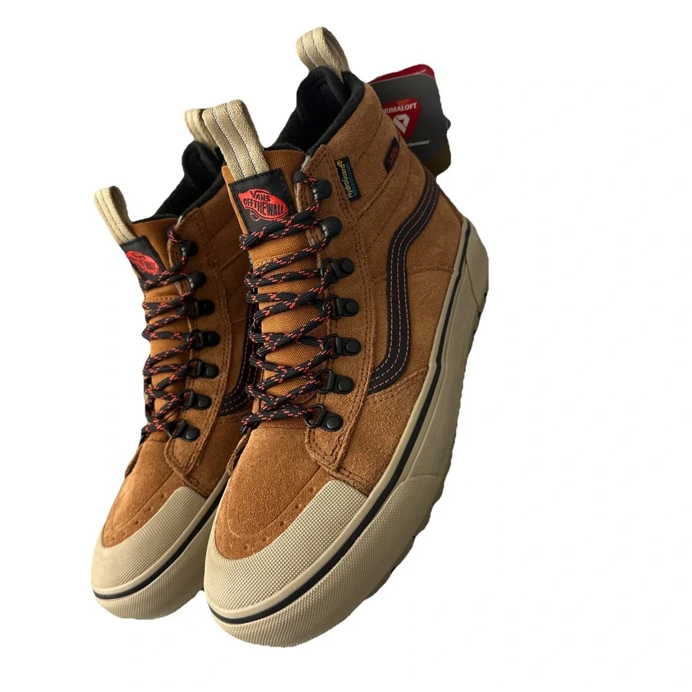 Vans UnisexSk8 Hi MTE Waterproof Insulated‎ Glazed Ginger Shoes Boots Size 7 New